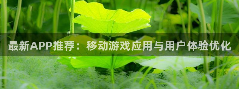 天美娱乐平台负责人：最新APP推荐：移动游戏应用与用户体验优