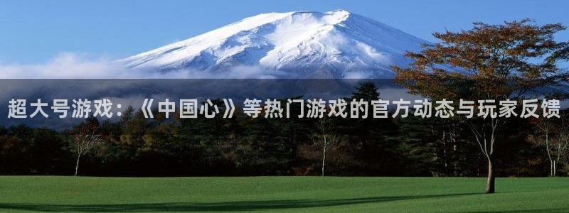 天美娱乐登陆：超大号游戏：《中国心》等热门游戏的官方动态与玩